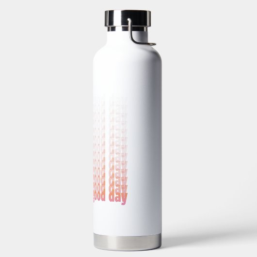 Quote vandaag is een goede dag perzik en roze waterfles (Links)