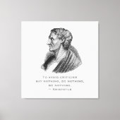 Quote vermijd kritiek filosoof Aristoteles Canvas Afdruk (Voorkant)