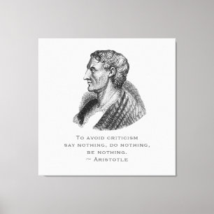 Quote vermijd kritiek filosoof Aristoteles Canvas Afdruk