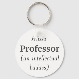 Quote voor aangepaste naam Professor Intellectual  Sleutelhanger