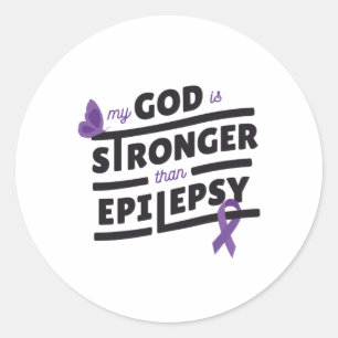 Quote voor epilepsie ronde sticker