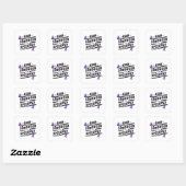 Quote voor epilepsie vierkante sticker (Vel)