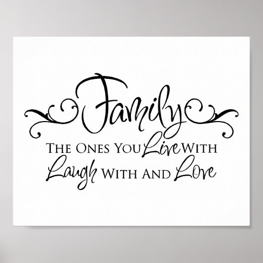 Quote voor familie en liefde poster (Voorkant)