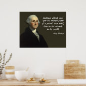 Quote voor geluk in Washington Poster (Keuken)
