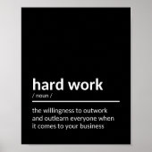 Quote voor hard werken poster (Voorkant)