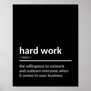 Quote voor hard werken poster