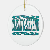 Quote voor Inspirerend herstel reinigen en servere Keramisch Ornament (Links)