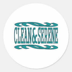 Quote voor Inspirerend herstel reinigen en servere Ronde Sticker