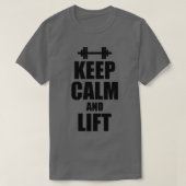 Quote voor kalm- en liftfitness t-shirt (Design voorkant)