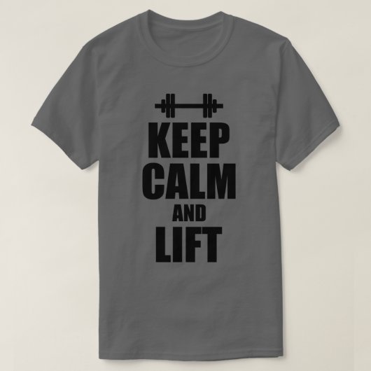 Quote voor kalm- en liftfitness t-shirt (Design voorkant)