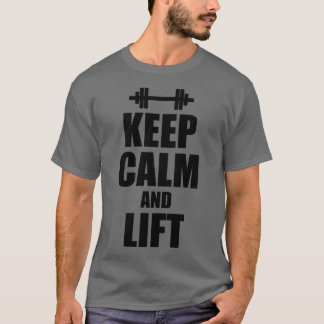 Quote voor kalm- en liftfitness t-shirt