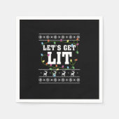 Quote voor kerstontwerp - Let's Get Lit Servet (Voorkant)