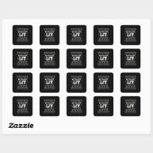 Quote voor kerstontwerp - Let's Get Lit Vierkante Sticker (Vel)