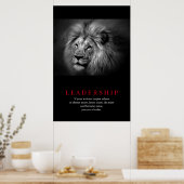 Quote voor Motivatie leiderschap van Black & White Poster (Keuken)
