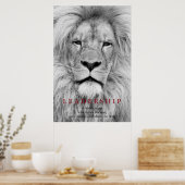 Quote voor Motivatie leiderschap van Black & White Poster (Keuken)