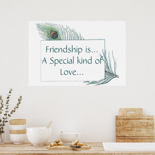 Quote voor  peacock-veerbootfeederschap Retro Poster (Keuken)