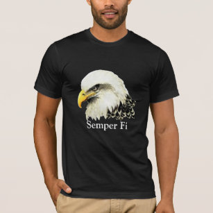 Quote voor semper Fi Bald Eagle T-shirt