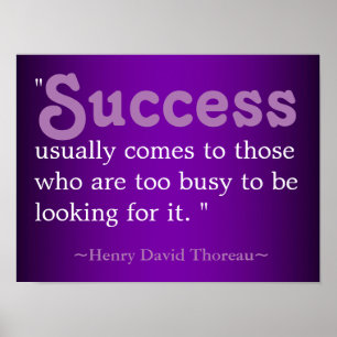 Quote voor succesleven   Thoreau Poster