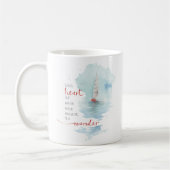 Quote voor Tranquil Sailboat Waterverf Koffiemok (Links)