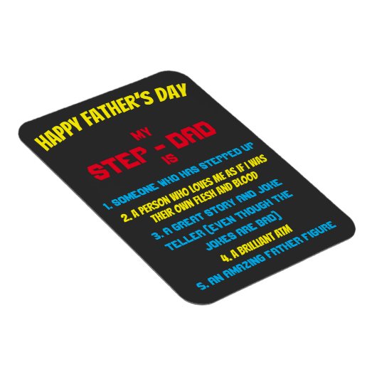Quote voor vaderdag Stap Pap Magneet (Rechterzijde)