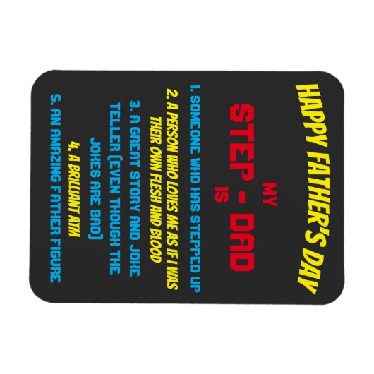 Quote voor vaderdag Stap Pap Magneet (Horizontaal)