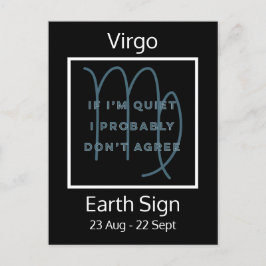 Quote voor vigo Zodiac Sign in Blue and White Post Briefkaart