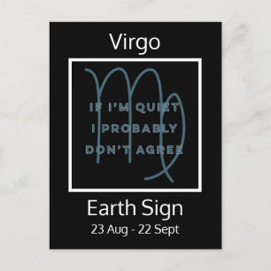 Quote voor vigo Zodiac Sign in Blue and White Post Briefkaart