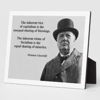 Quote voor Winston Churchill Capitalism Fotoplaat