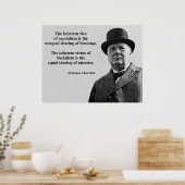 Quote voor Winston Churchill Capitalism Poster (Keuken)