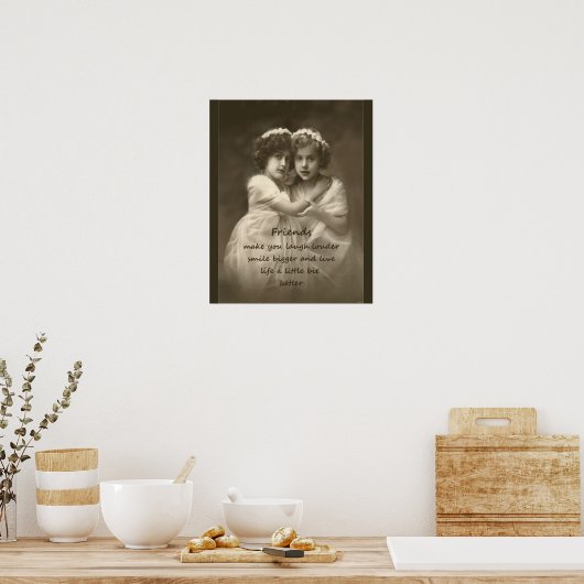 Quote  vriendschapsvriendschap poster (Keuken)