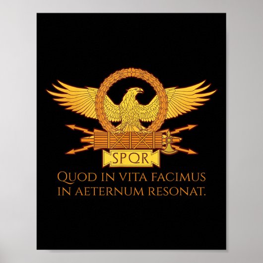 Quote - Wat we doen in het leven Eccue SS Schattig Poster (Voorkant)