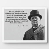 Quote Winston Churchill Democracy Fotoplaat (Voorkant)