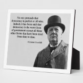 Quote Winston Churchill Democracy Fotoplaat (Zijkant)