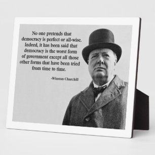 Quote Winston Churchill Democracy Fotoplaat