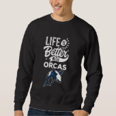 Quote  With Orcas Long Sleeve Trui (Voorkant)