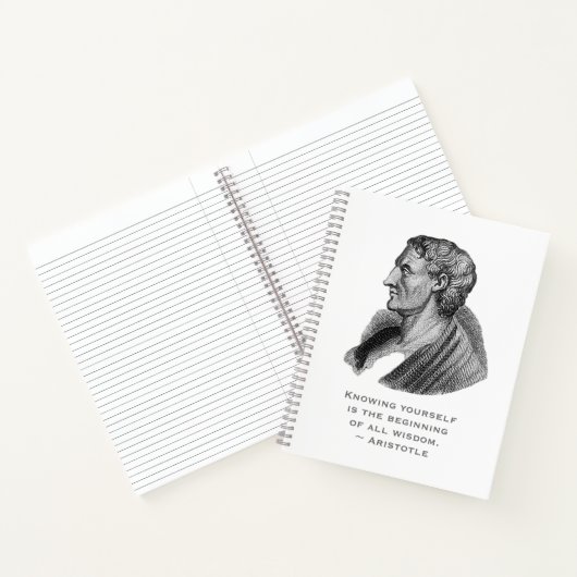 Quote Zelf Filosoof Aristoteles kennen Notitieboek (Binnen)