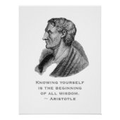 Quote Zelf Filosoof Aristoteles kennen Perfect Poster (Voorkant)