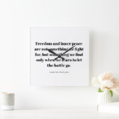 Quotes about inner peace vierkante klok (Huis)