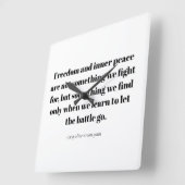 Quotes about inner peace vierkante klok (Hoek)