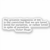 Quotes about life by Victor Hugo Sticker (Voorkant)