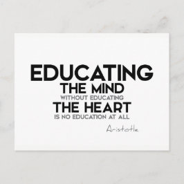 QUOTES: Aristoteles: De geest, het hart opvoeden Briefkaart