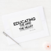 QUOTES: Aristoteles: De geest, het hart opvoeden Rechthoekige Sticker (Envelop)