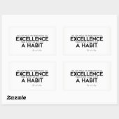 QUOTES: Aristoteles: Excellentie is een gewoonte Rechthoekige Sticker (Vel)