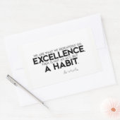 QUOTES: Aristoteles: Excellentie is een gewoonte Rechthoekige Sticker (Envelop)