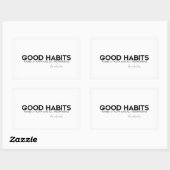 QUOTES: Aristoteles: Goede gewoonten Rechthoekige Sticker (Vel)