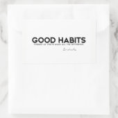 QUOTES: Aristoteles: Goede gewoonten Rechthoekige Sticker (Tas)