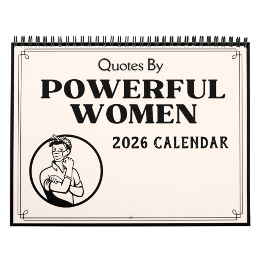 Quotes By Powerful Women 2026 Calendar Kalender (Hoes)
