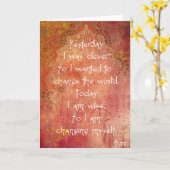 Quotes by Rumi (Greeting Card) Kaart (Gele Bloem)