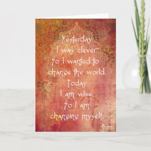 Quotes by Rumi (Greeting Card) Kaart