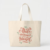 Quotes canvas tas (Voorkant)